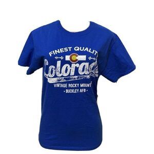 TOP of the World Royal Blue Colorado TShirt Small